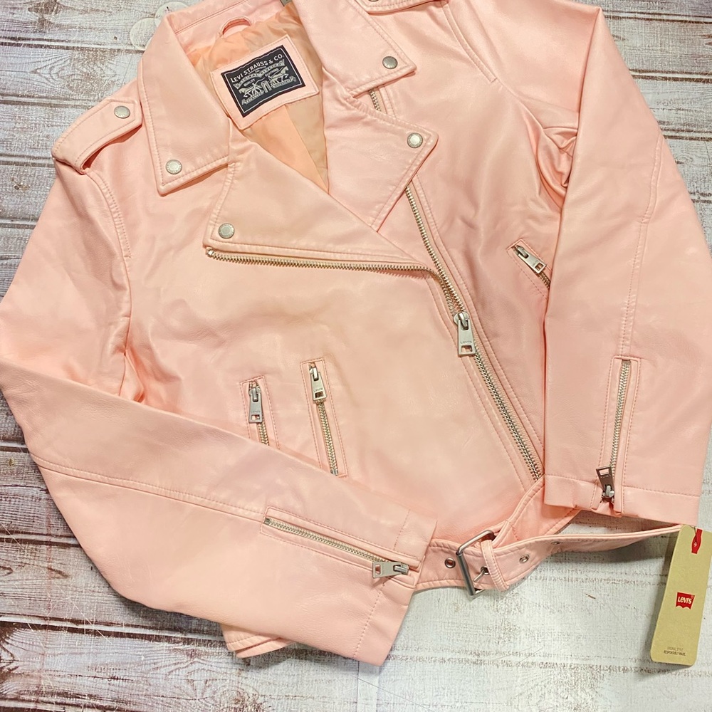 Levi's Pink Faux Leather Jacket
